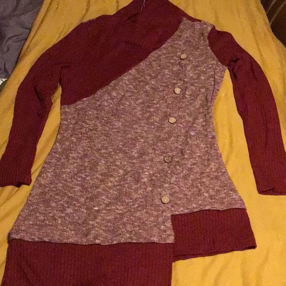 Dresslily asymmetrical irregular hem sweater